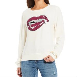 Wildfox Love Bites Pullover Crew Neck Sweatshirt Top NWT